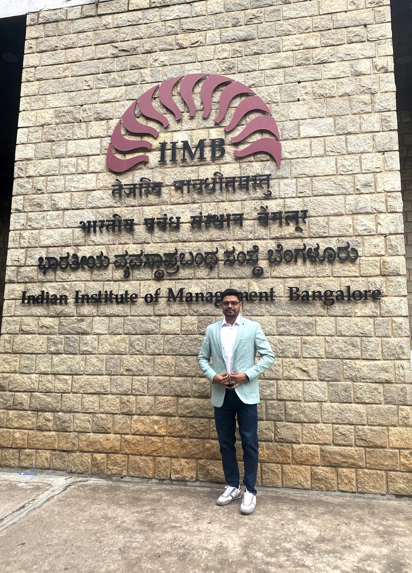 On campus at IIM Bangalore, ahead of the session